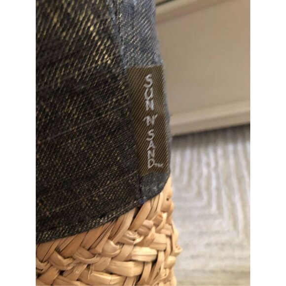 Sun And Sand Beaded Woven Purse Tote Bag Boho Beach Summer - Picture 11 of 12